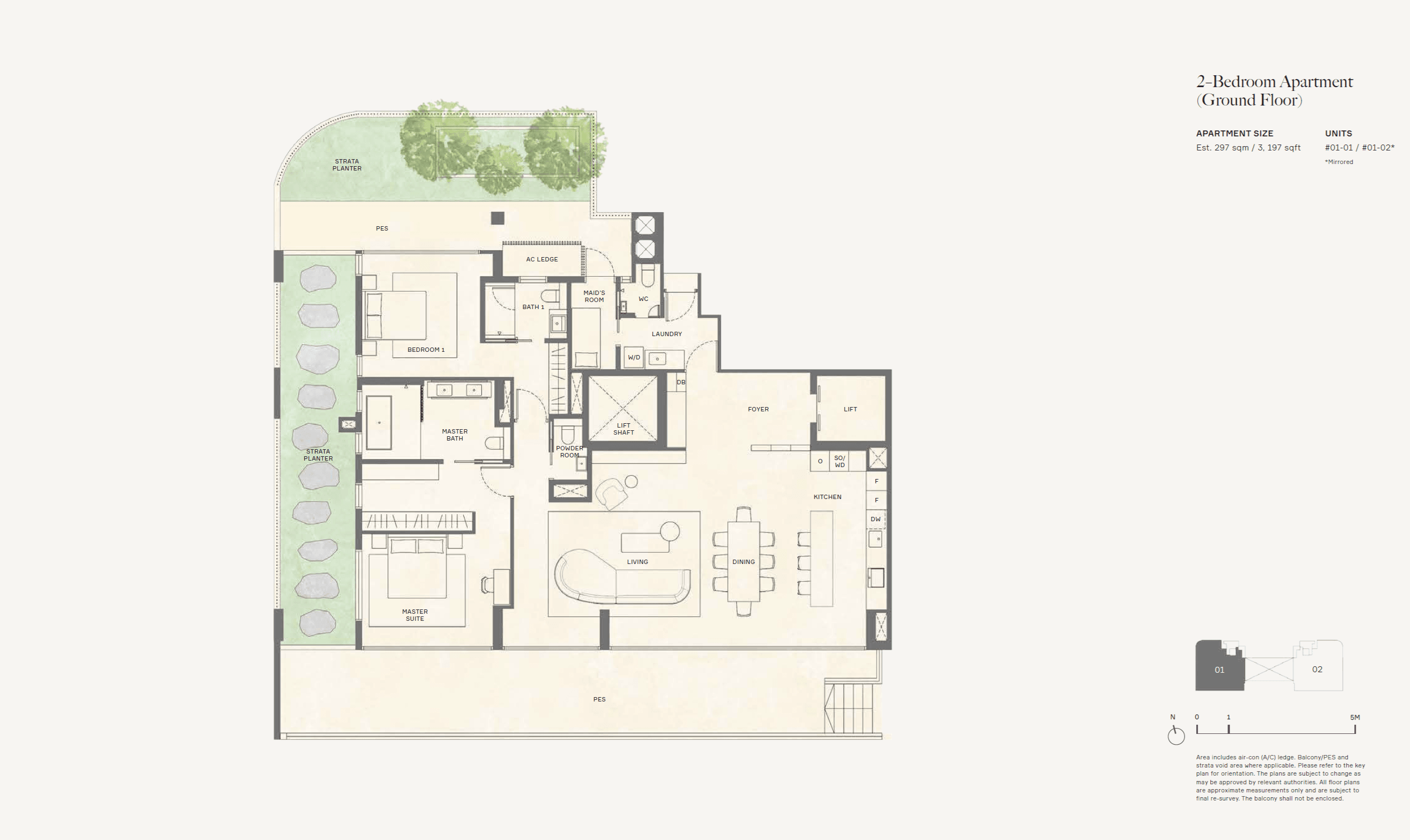 2BR floor plan