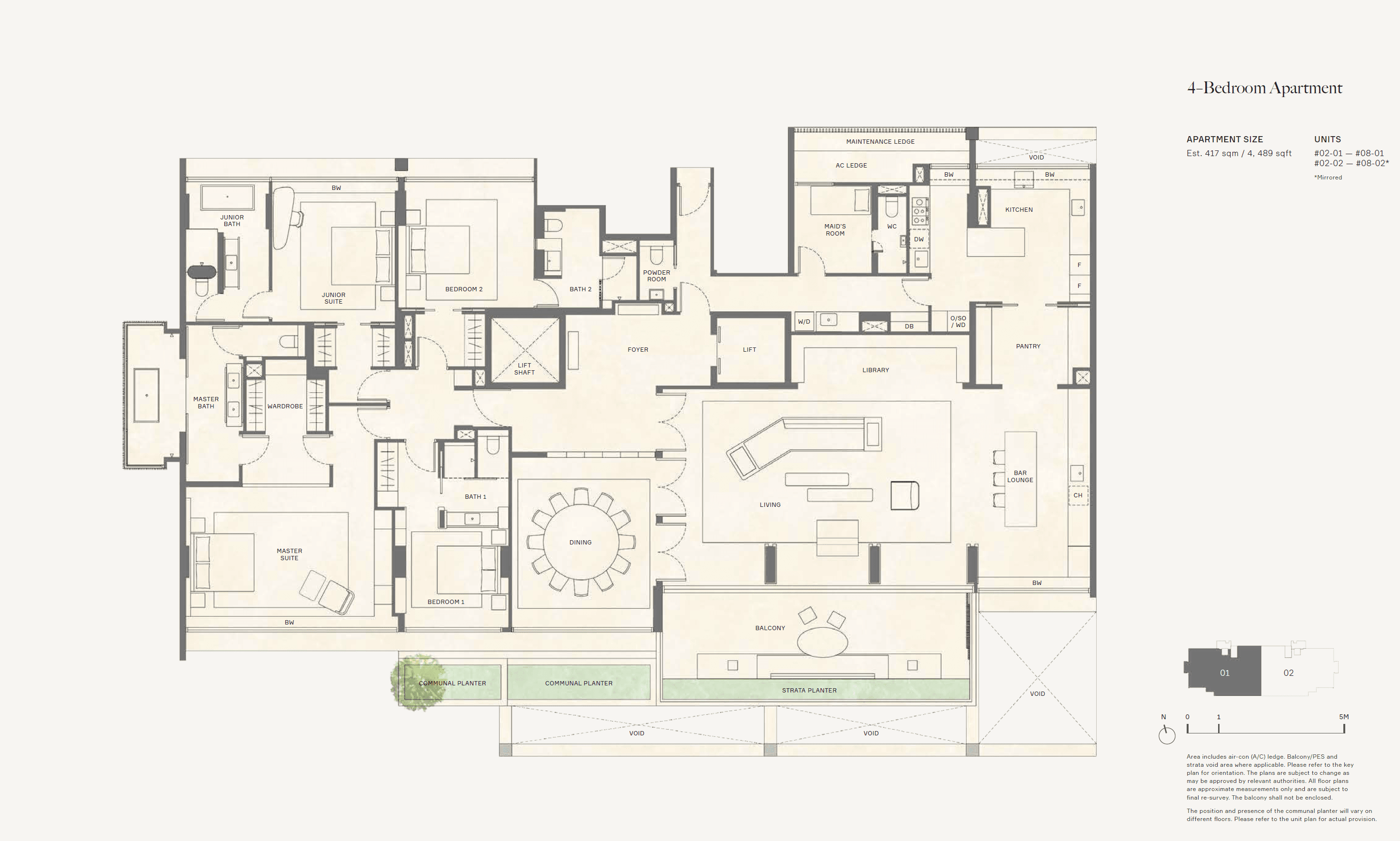 4BR floor plan