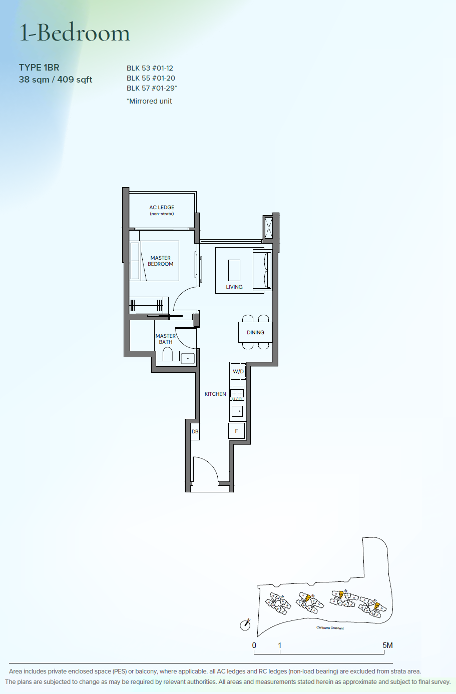 1BR floor plan