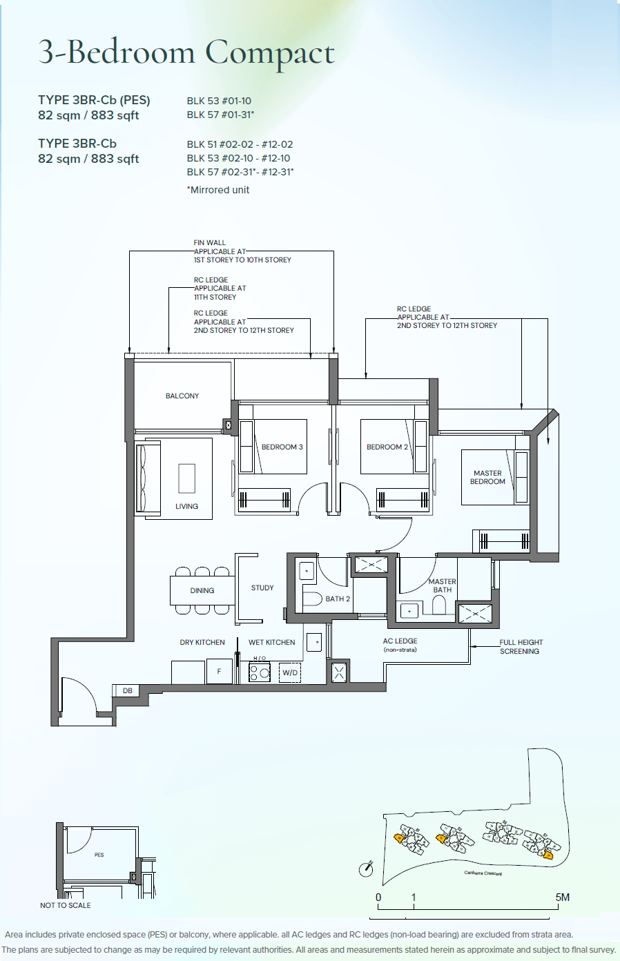 3BR-Cb(PES) floor plan