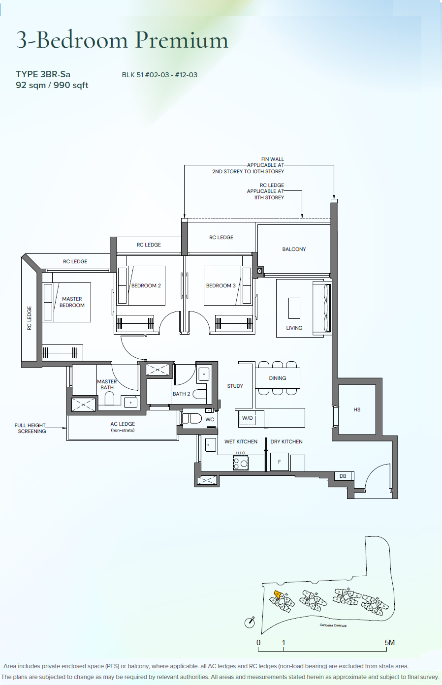 3BR-Sa floor plan
