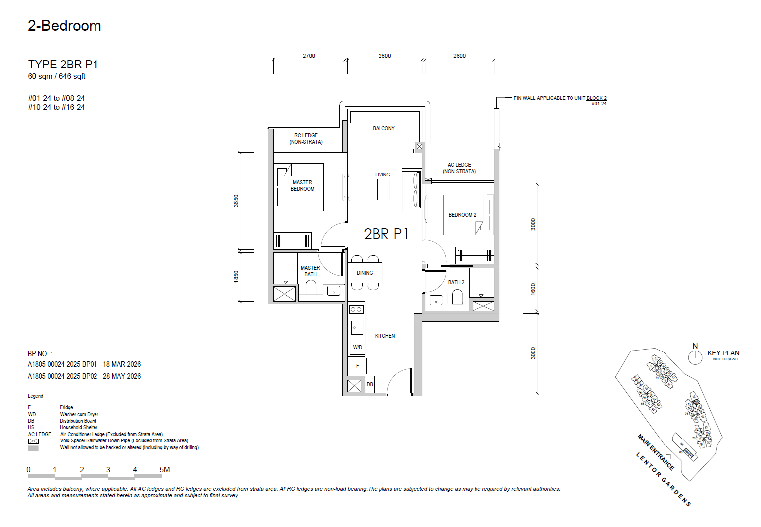 2BRP1 floor plan