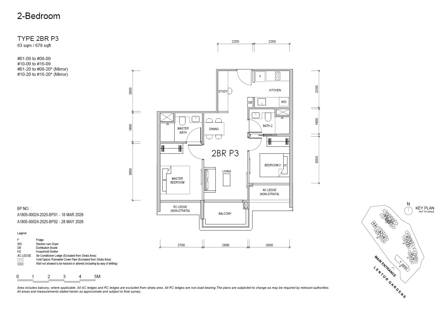 2BRP3 floor plan