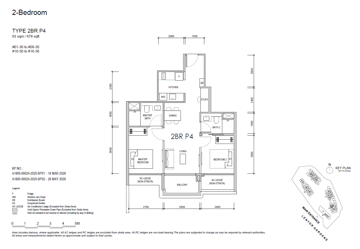 2BRP4 floor plan