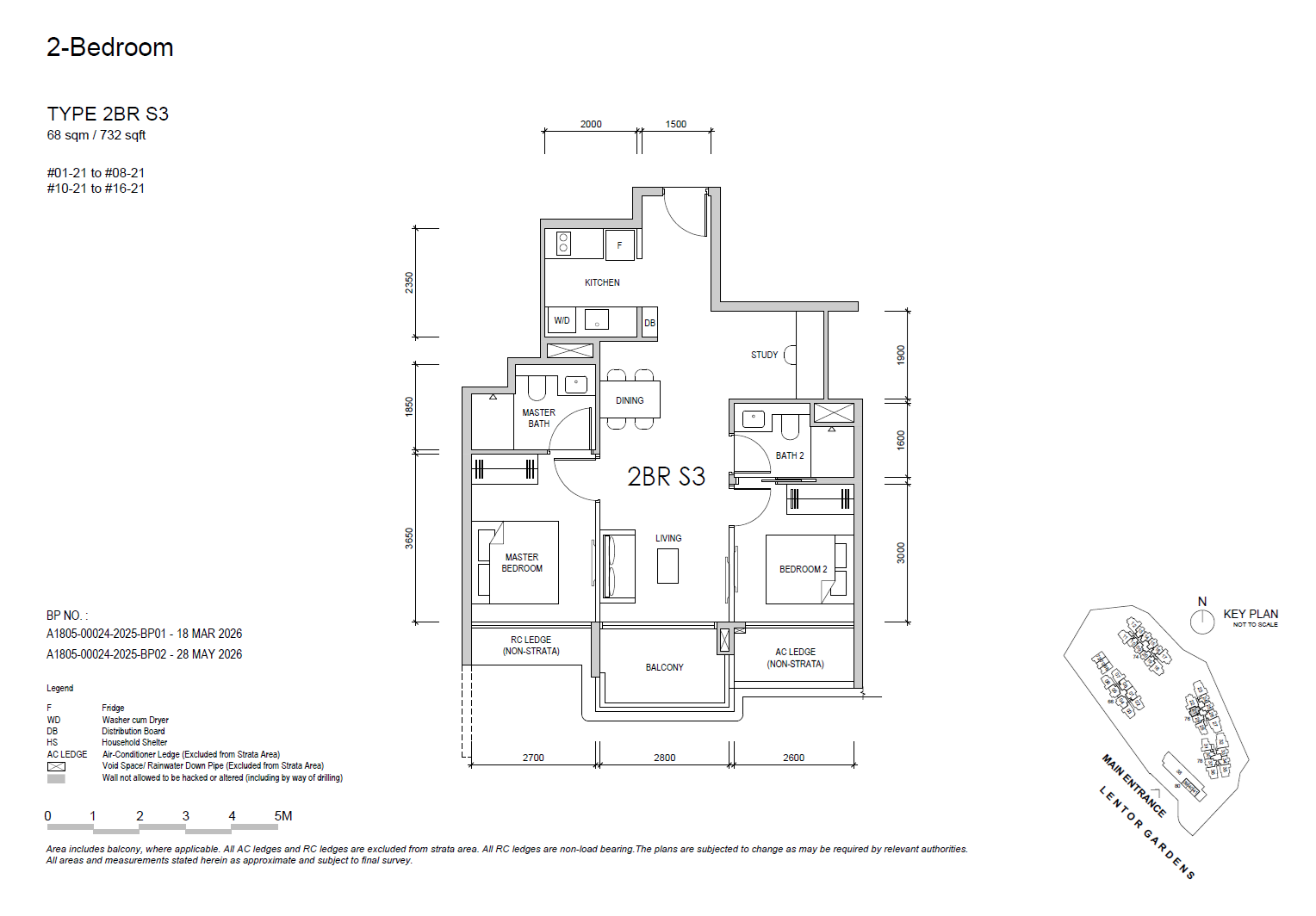 2BRS3 floor plan