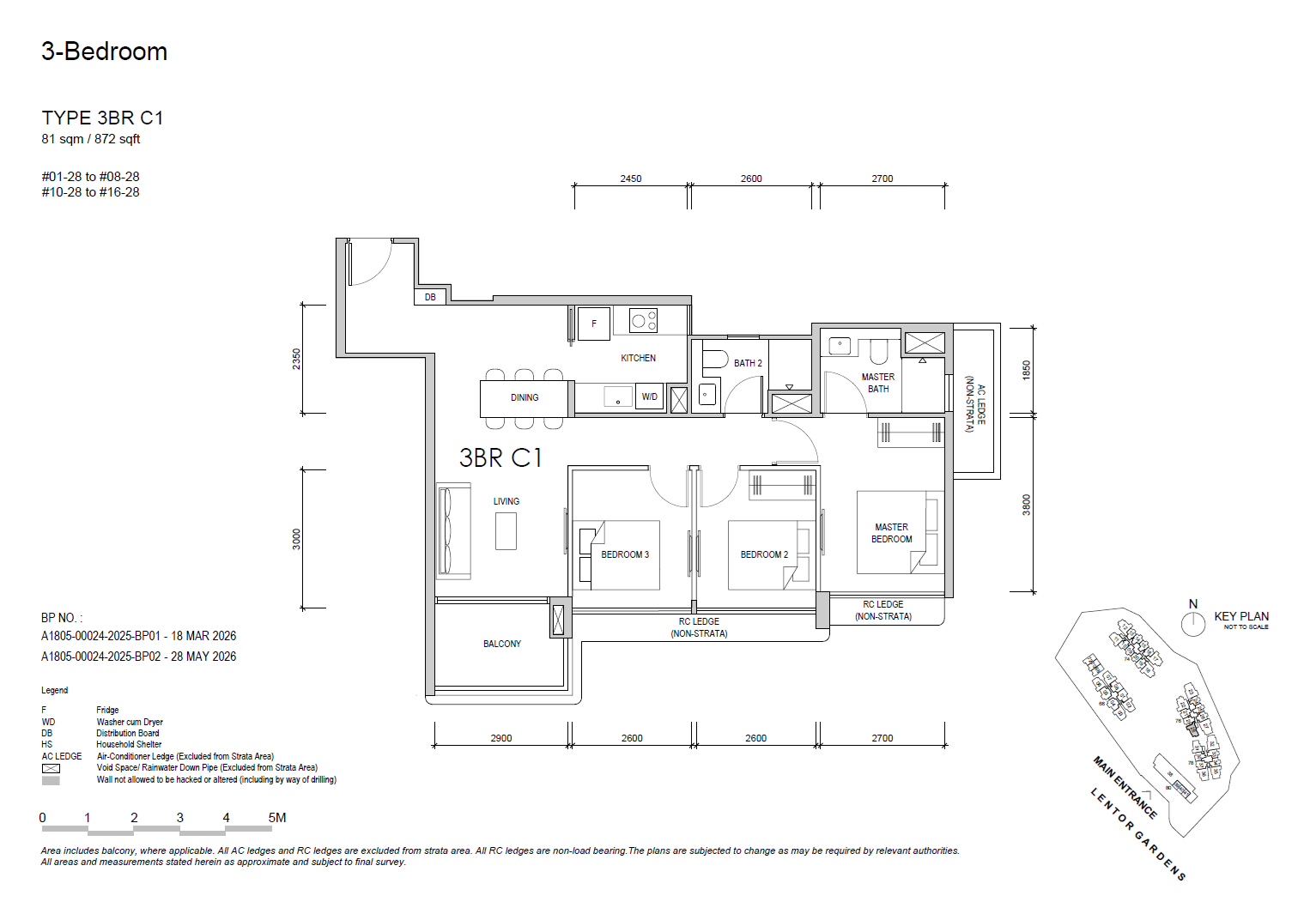 3BRC1 floor plan