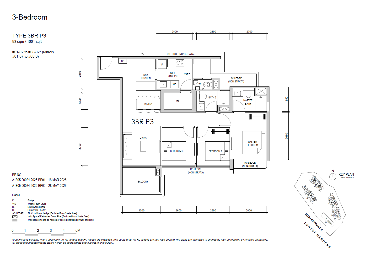 3BRP3 floor plan