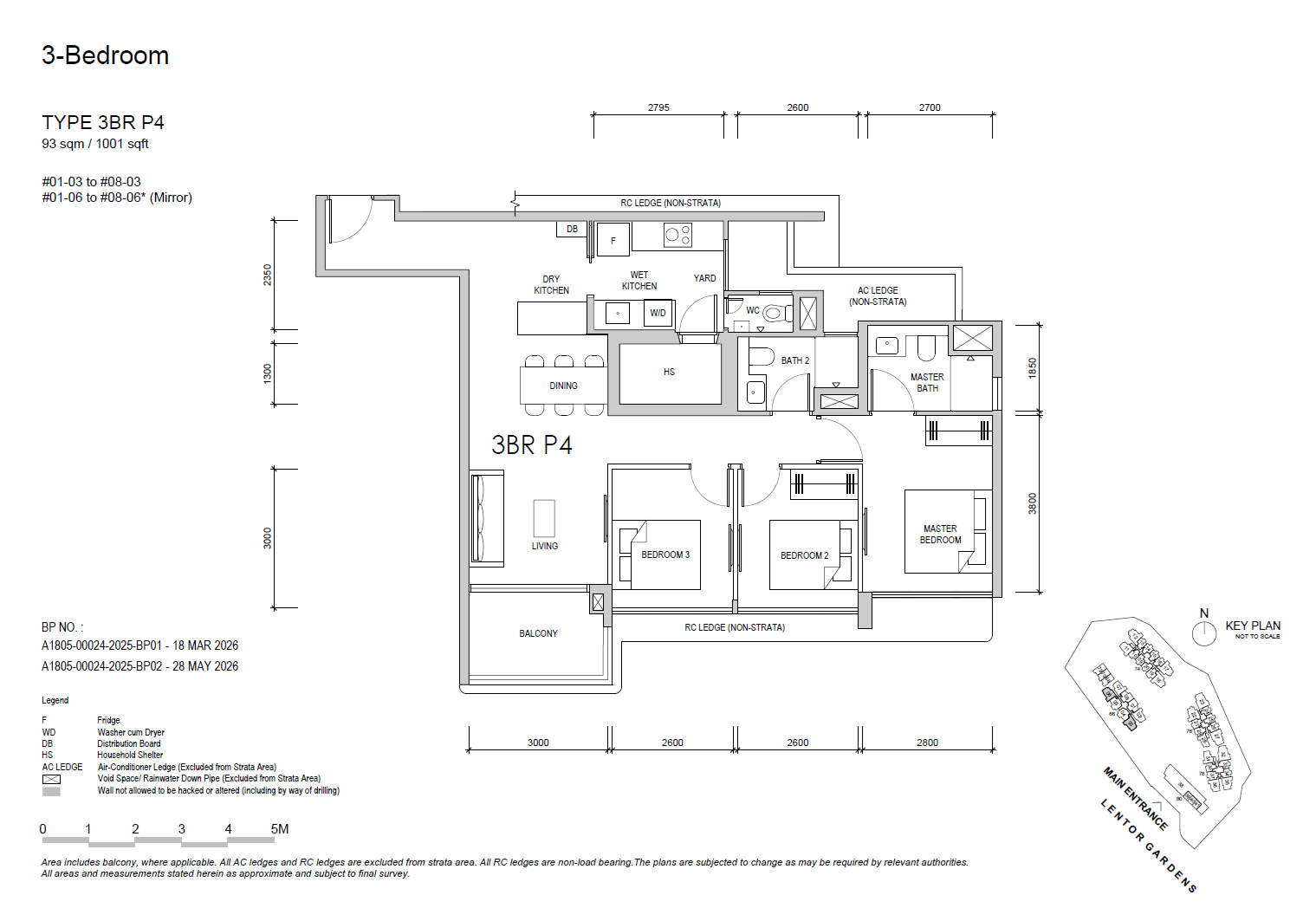 3BRP4 floor plan