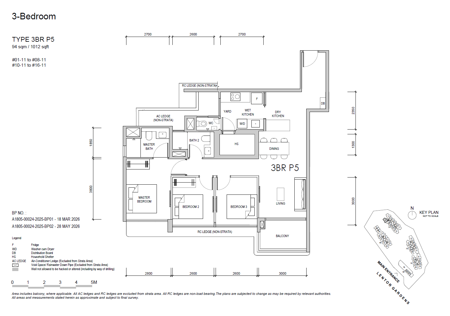 3BRP5 floor plan