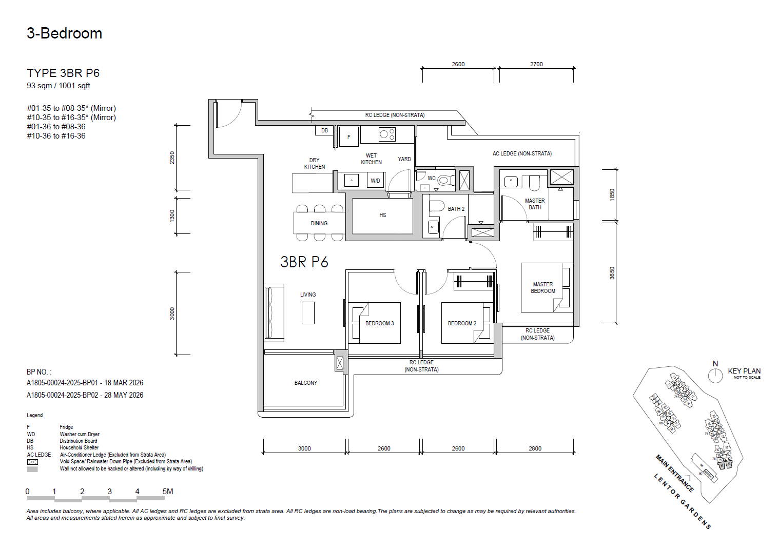 3BRP6 floor plan