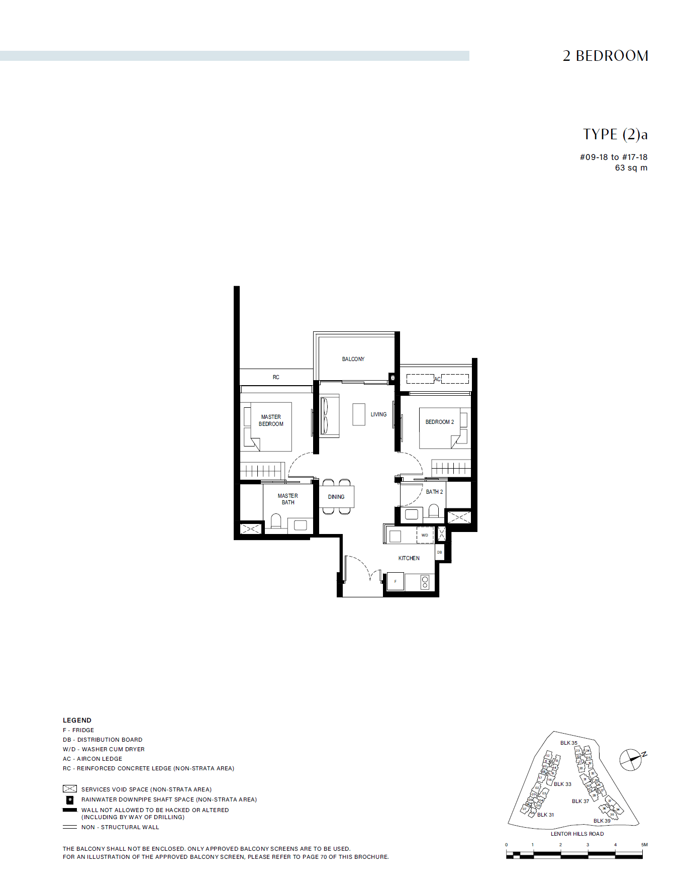 (2)a floor plan
