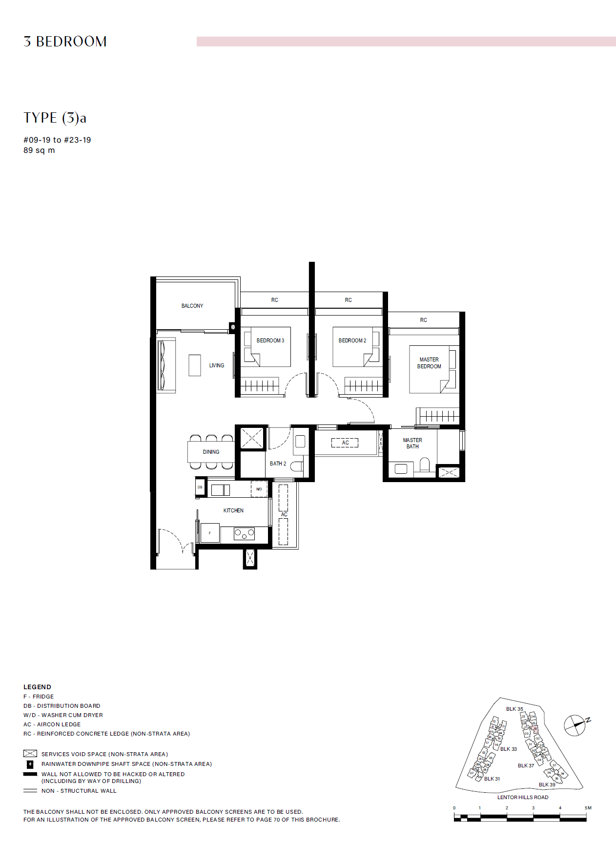 (3)a floor plan