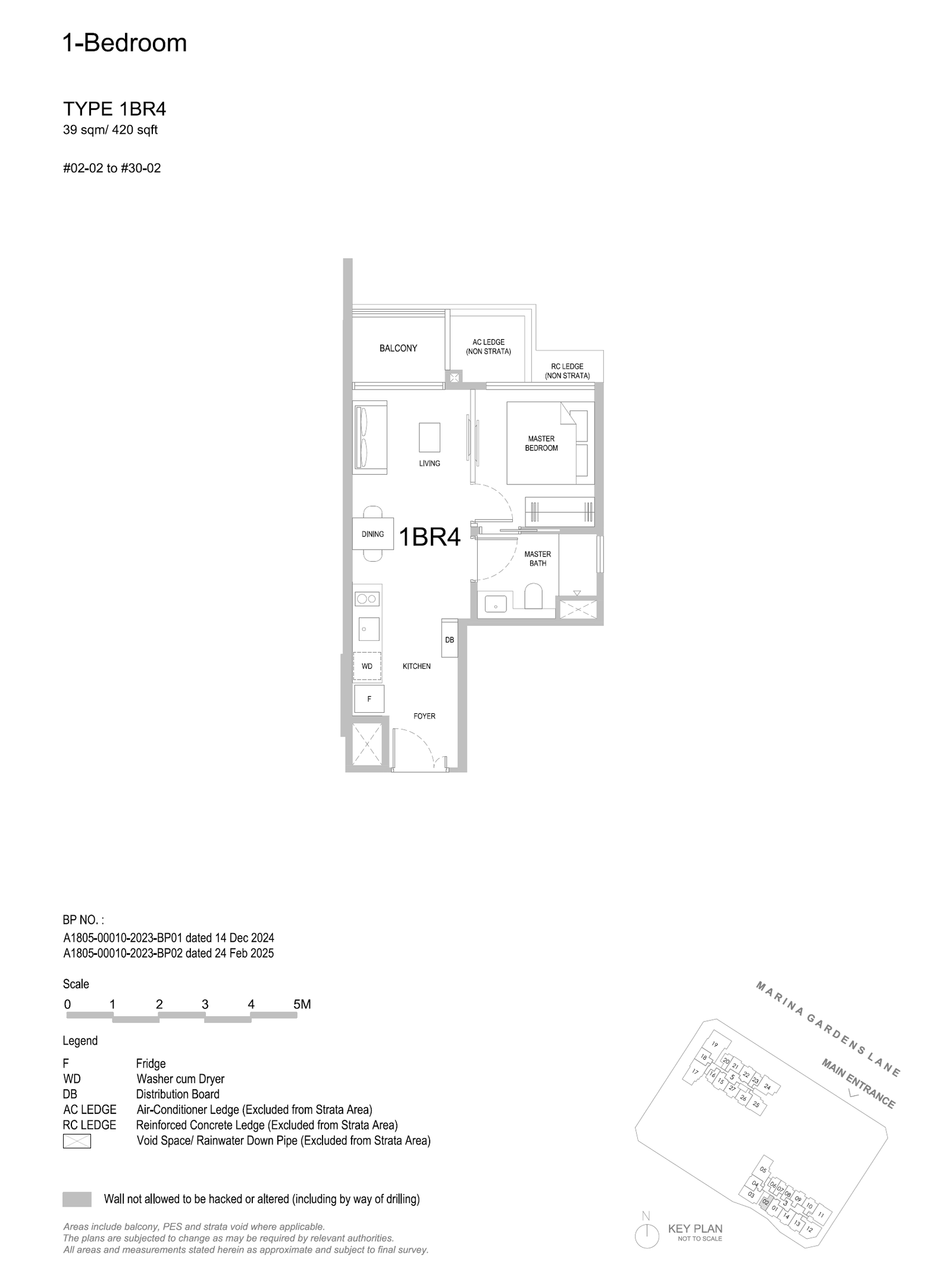 1BR4 floor plan