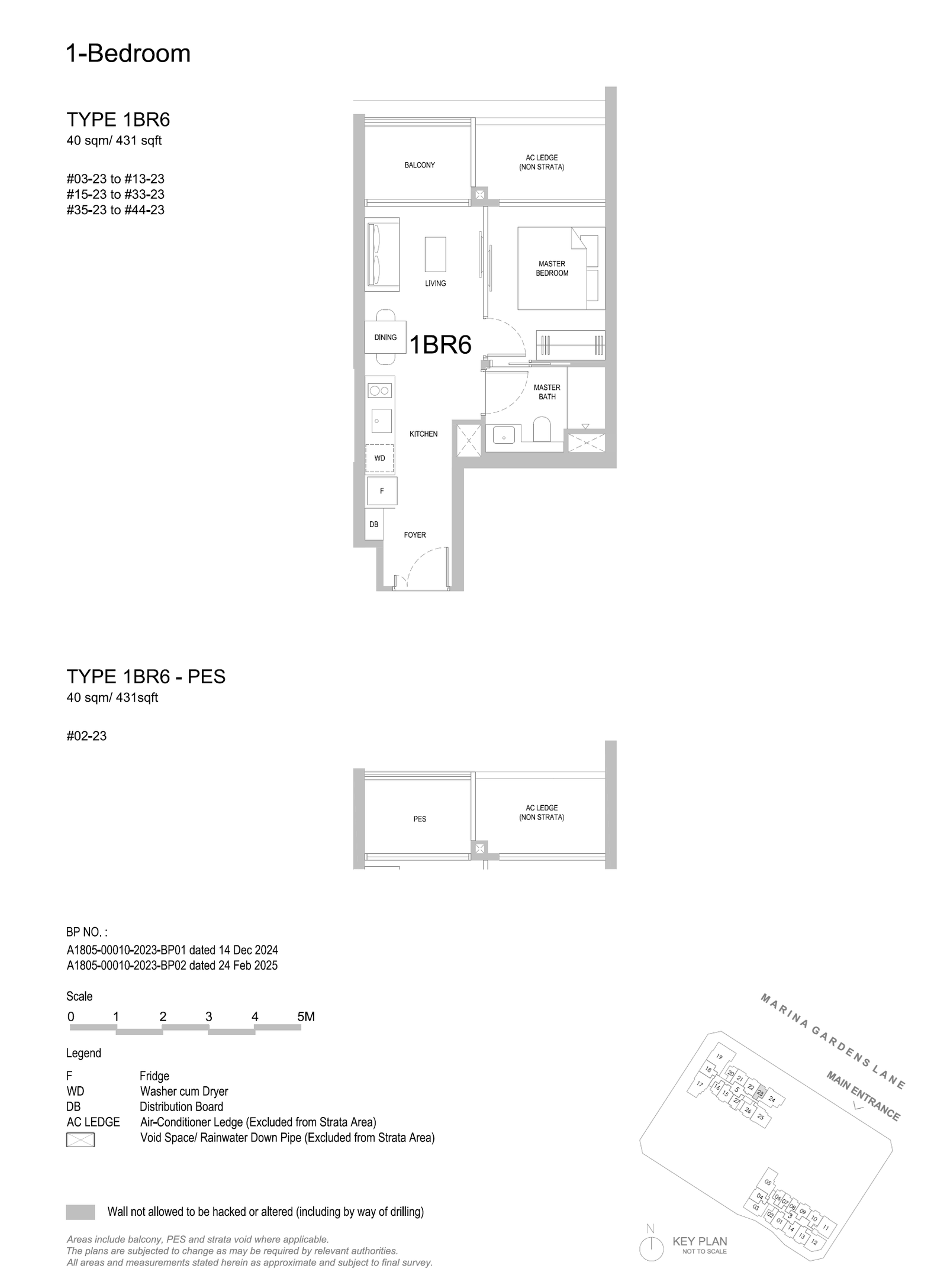 1BR6 floor plan