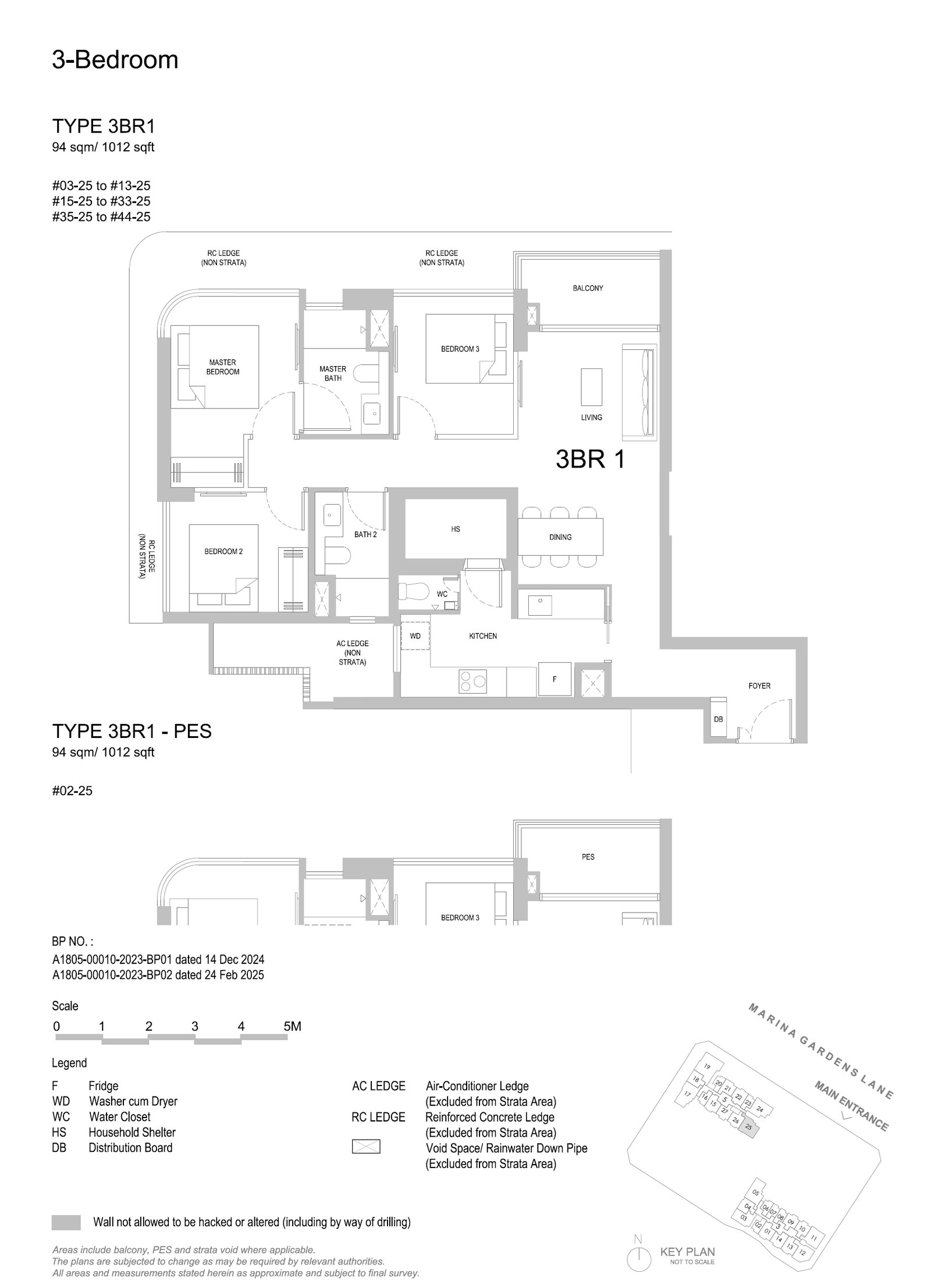 3BR1PES floor plan