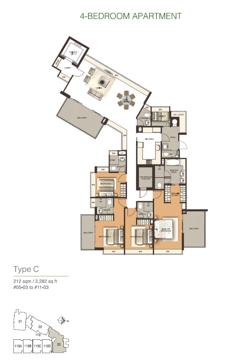 C floor plan