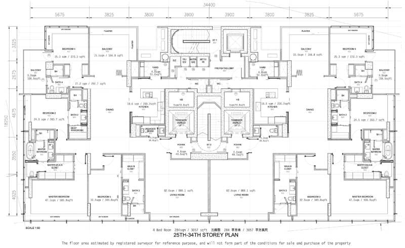 4BR floor plan
