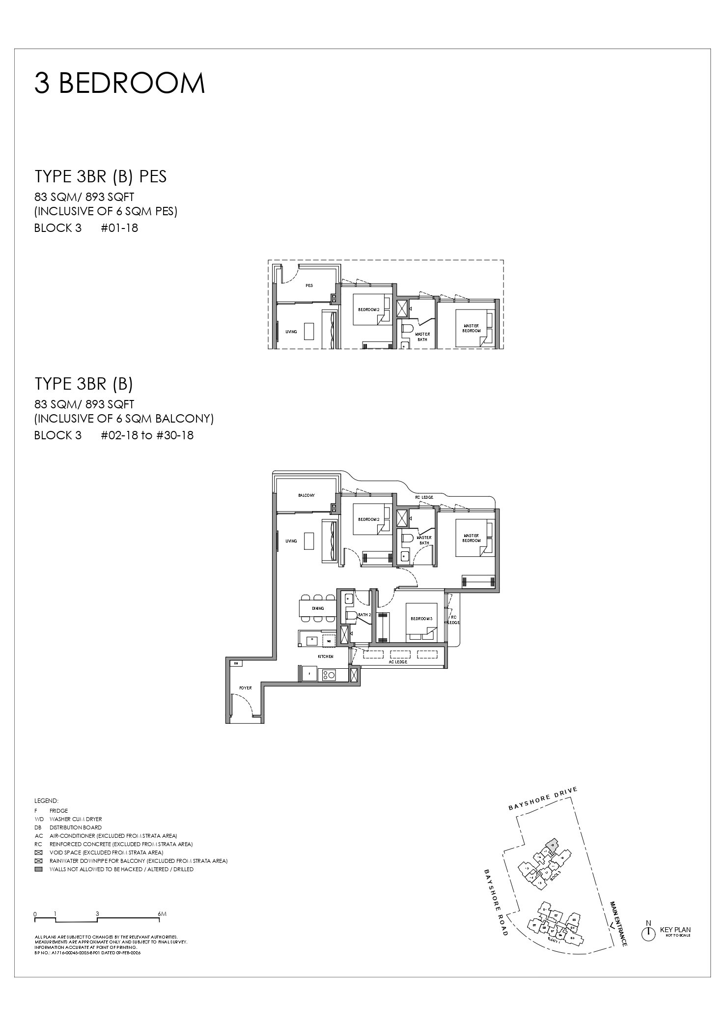3BRBPES floor plan