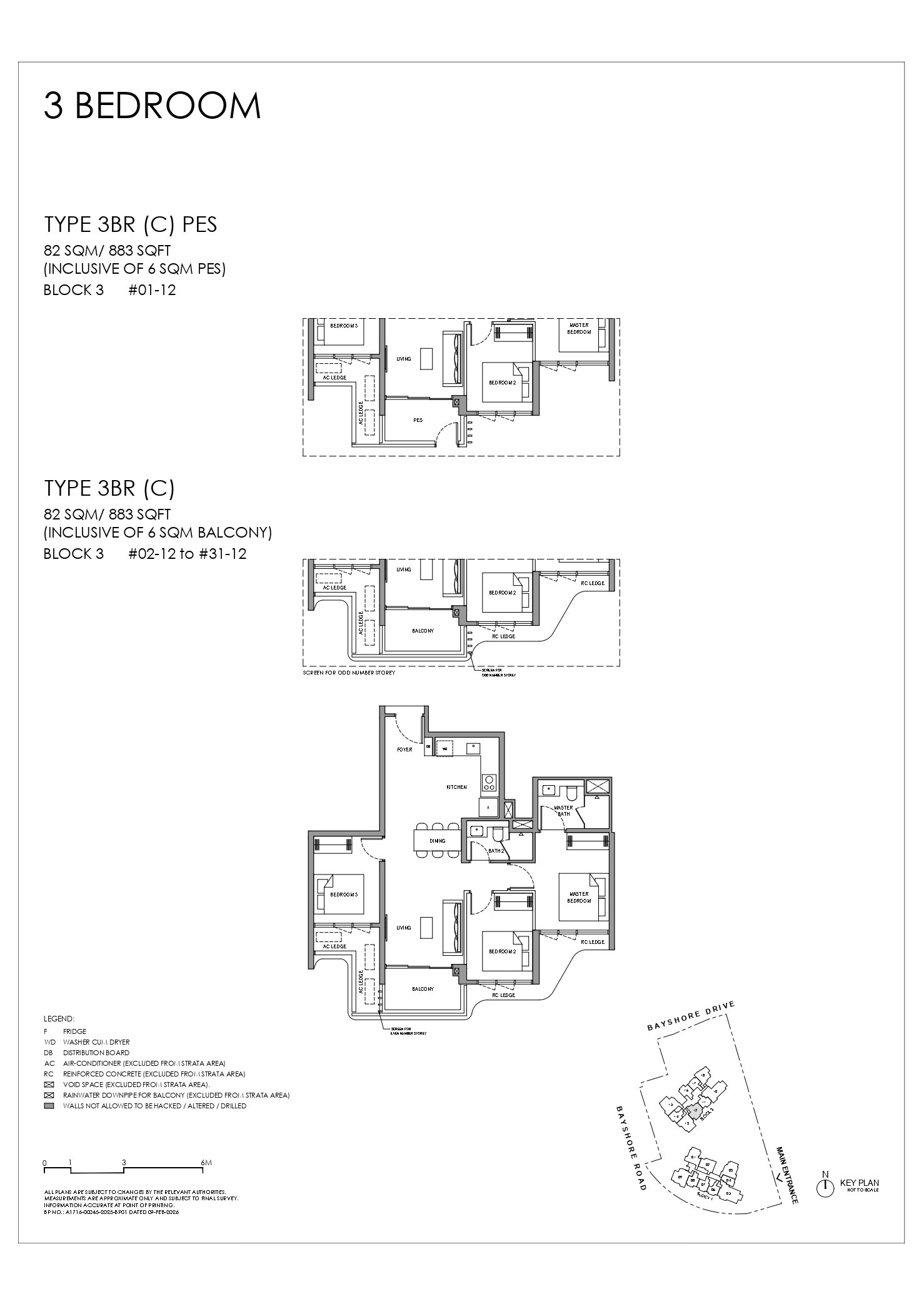 3BRCPES floor plan