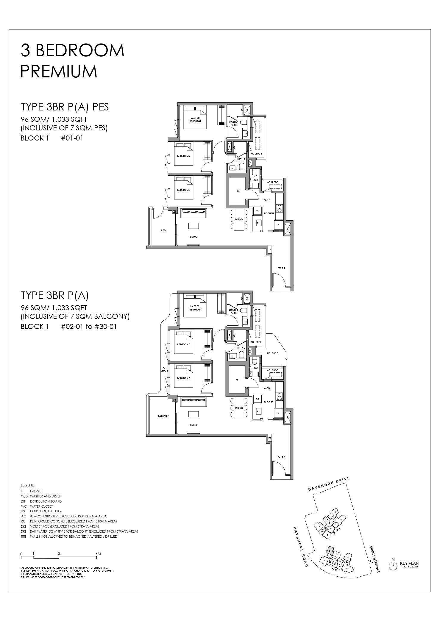 3BRPA floor plan